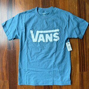 NEW Vans Sz S Blue Logo T-Shirt